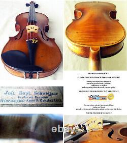 Bon Vieux Violon Allemand Schweitzer Vidéo Fine Antique Rare? 361