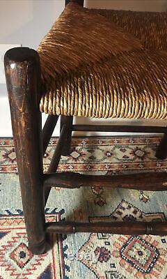 Chaise en bois antique, chaise à dossier en forme de violon, style américain primitif