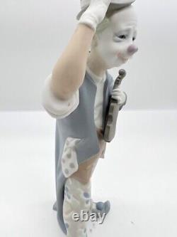 Clown Lladro Vintage Avec Figurine Violon #1126 Finition Matte