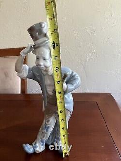 Clown Lladro Vintage Avec Figurine Violon (un Doigt Cassé)