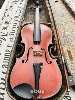 Copie d'un violon Stradivarius antique 4/4 marqué Anno 1716 avec étui en bois