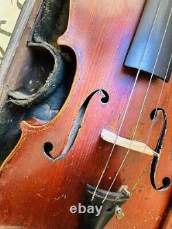 Copie d'un violon Stradivarius antique 4/4 marqué Anno 1716 avec étui en bois