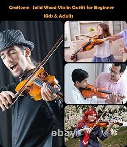 Ensemble violon en érable et épicéa massif pour enfants débutants et ancien 4/4 en taille.