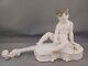 Figure Nue En Porcelaine Rosenthal Ancienne Sur Un Violoncelle Liebermann