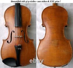 Fine Old 19th Centrury Violin -voir La Vidéo Antique Violino 420