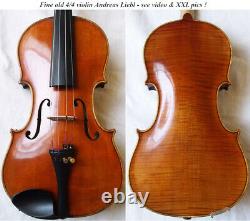 Fine Old Allemand Master Violin Andreas Liebl Vidéo Antique? 707