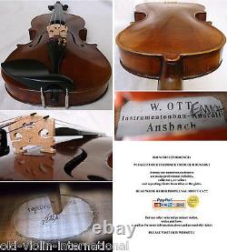 Fine Old Allemand Violin W. Ott - Voir La Vidéo Rare Antique Master 803