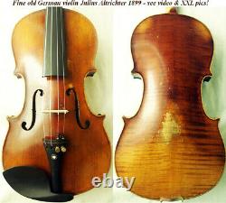 Fine Old Allman Violin Altrichter 1899 -voir Vidéo Antique Rare? 367