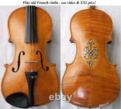 Fine Old French Violin Vers 1920 Vidéo Antique Master 243