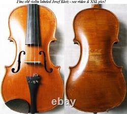Fine Old German Violin Labellisé J. Kloz Video Antique 271