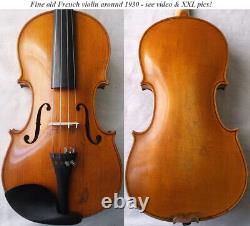 Fine Violin Français 1930 Vidéo Antique Rare? Maître? 255