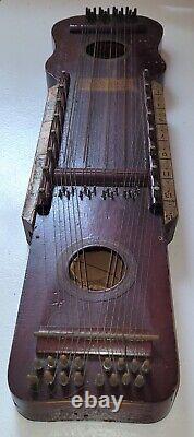 Instrument de musique rare et unique de style vintage Ukelin des années 1920, art hawaïen Violon