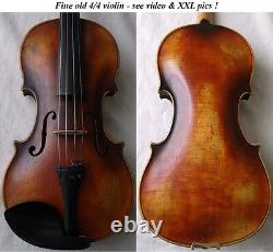 Interesting Old German Violin Vidéo Antique Fine Rare 938