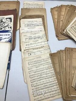Lot de 52 partitions d'orchestrations pour petit orchestre ancien vintage