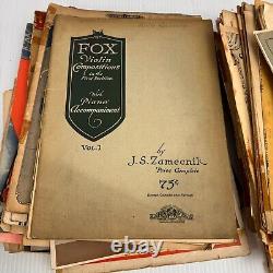 Lot de 75+ partitions et livres anciens vintage pour violon et piano des années 1890 aux années 1950