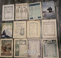 Lot de plus de 170 partitions anciennes/vintage des années 1890 aux années 1930 Rares et difficiles à trouver