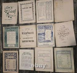 Lot de plus de 170 partitions anciennes/vintage des années 1890 aux années 1930 Rares et difficiles à trouver