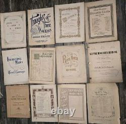 Lot de plus de 170 partitions anciennes/vintage des années 1890 aux années 1930 Rares et difficiles à trouver