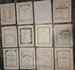 Lot de plus de 170 partitions anciennes/vintage des années 1890 aux années 1930 Rares et difficiles à trouver