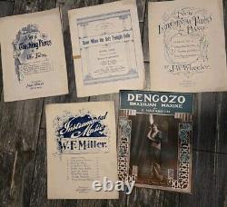 Lot de plus de 170 partitions anciennes/vintage des années 1890 aux années 1930 Rares et difficiles à trouver