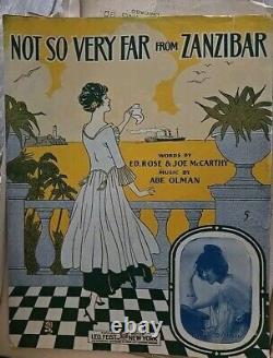 Lot de plus de 170 partitions anciennes/vintage des années 1890 aux années 1930 Rares et difficiles à trouver