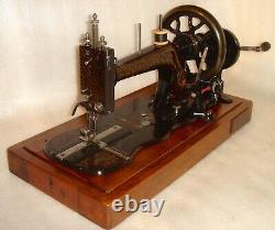 Machine à coudre antique Durkopp Fiddle Base de 1890 en bon état de fonctionnement, Allemagne.