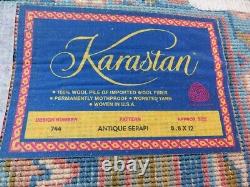 Magnifique Vintage 744 Karastan Antique Serapi 8,8 X 12 Tapis En Laine