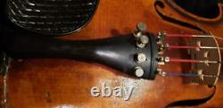 Make Of Distinction Violin Instrument Case Rare Vintage Antique No Bow Inclus