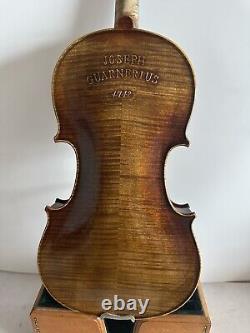 Modèle de violon Guarneri 4/4 avec dos en érable flammé, table en épicéa, style ancien fait à la main K4024