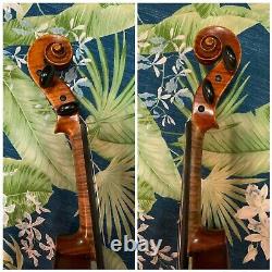 Old Antique 4/4 Violon Allemand Août Heberlein Vintage