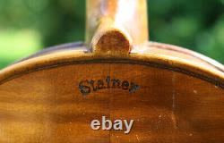 Old Antique Allemagne 19ème Siècle Violin -listen À La Vidéo! Modèle Stainer