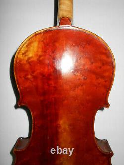 Old Antique Vintage American Birdseye Maple 2 Pc Retour Violon Pleine Grandeur Nr