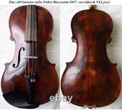 Old German 19th C Violin Hasemann 1867 Vidéo- Antique Master? 138 États-unis D'amérique