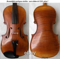 Old German 19th Ctry 7/8 Violin Vidéo Maître Antique? Rare? 148 États-unis D'amérique