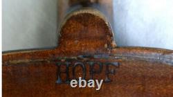 Old German 19th Ctry Hopf Violin Vidéo Maître Antique? Rare? 468
