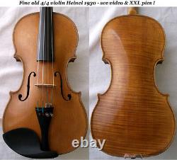 Old German Master Violin Heinel 1930 -voir La Vidéo Antique Rare 434