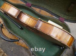 Old Vintage Violon Allemand 4/4 Antique Belle Flamme Stradavarius Copy