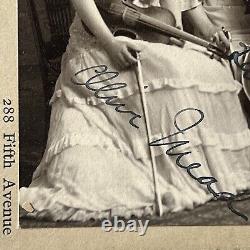 Photographie de carte de cabinet antique Olive Meade String Quartet Music ID Autograph NY