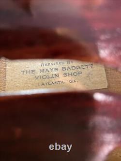 Projet de réparation de violon 4/4 rare de Mays Badget Mays Badgett vintage