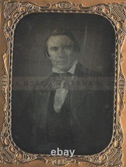 Rare 1/4 Daguerreotype Célèbre Musicien Violon Joueur Ole Bull 1850s Musique Photo