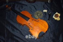 Rare Antique E. MARTIN Copie de violon modèle Stradivarius Sachsen 4/4 à réparer