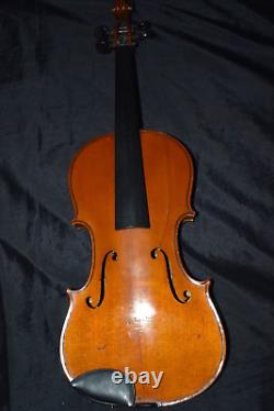 Rare Antique E. MARTIN Copie de violon modèle Stradivarius Sachsen 4/4 à réparer