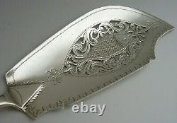 Rare Double Crest Wildman Tracy Familles Solid Sterling Silver Fish Slice 1833