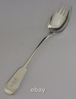 Rare Georgian Sterling Silver Runcible Spoon Fork 125g 1824 Antique