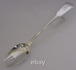 Rare Georgian Sterling Silver Runcible Spoon Fork 125g 1824 Antique