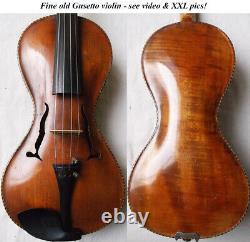 Rare Old Gusetto Violin Vidéo Antique Allemand Guseto 247
