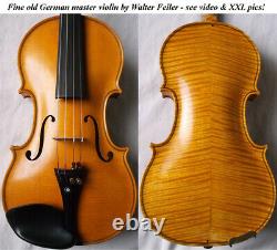 Rare Vieux Violon Allemand Walter Feiler Video Antique Master 202