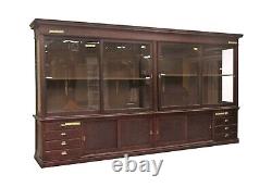 Réclamé Vintage 14,5 Ft X 8 Ft Violon Acajou Display Cabinet