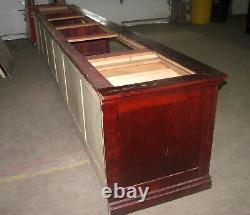 Réclamé Vintage 14,5 Ft X 8 Ft Violon Acajou Display Cabinet