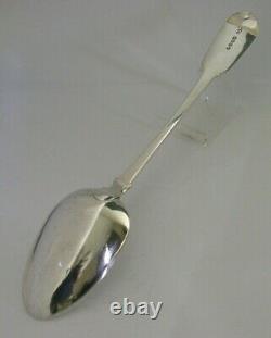Superbe Georgian Sterling Silver Fiddle Pattern Basting Spoon 1830 Antique